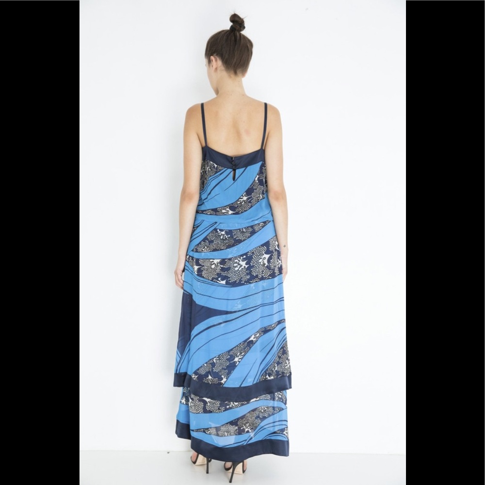 ❤️SOLD❤️WARM dress Carolyn Blue Wavy Length Dress - Picture 5 of 10